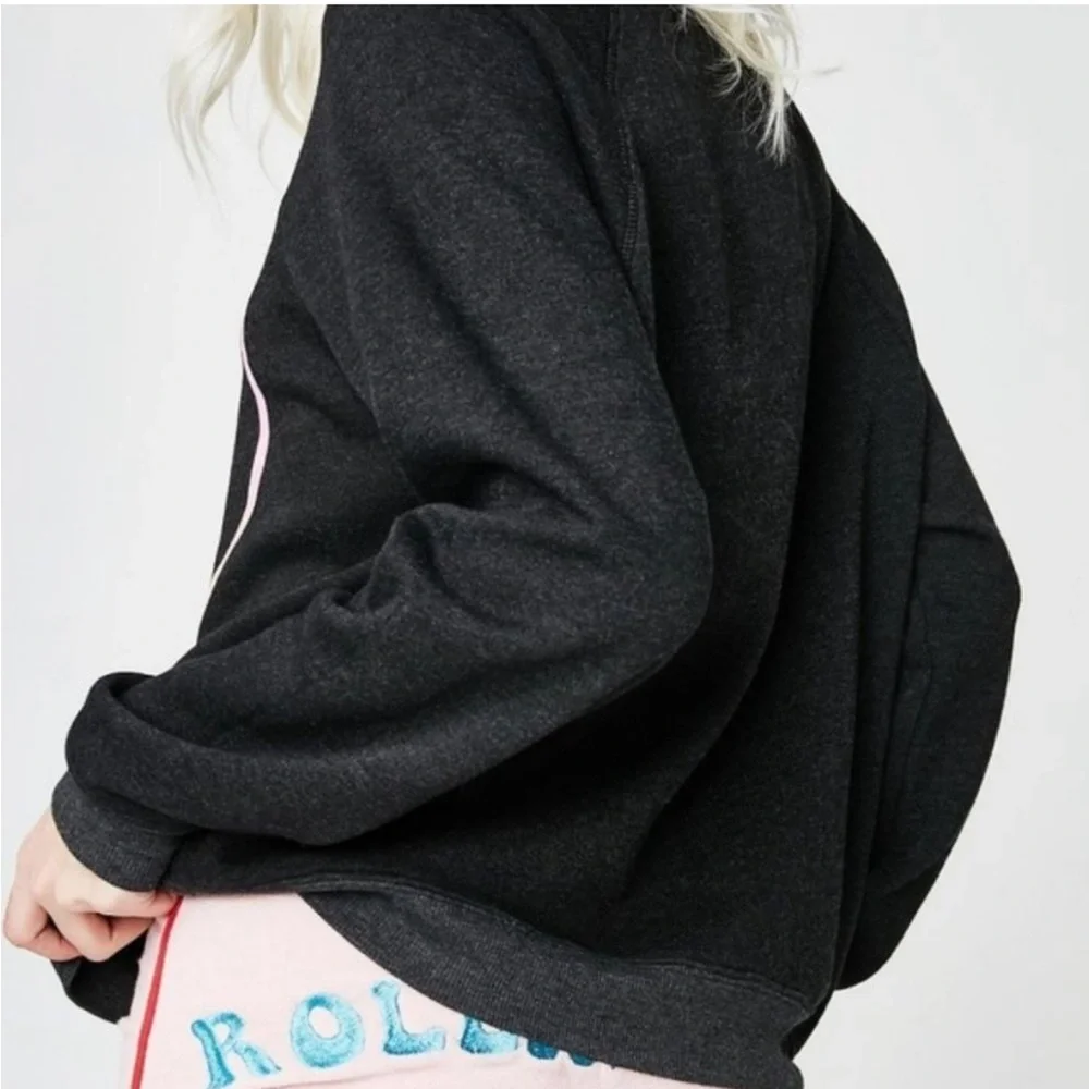 NWT Wildfox Black Sweatshirt Body By Trey dark gray